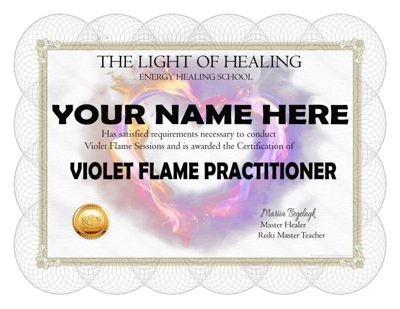 Online Violet Flame Practitioner Certification and Training